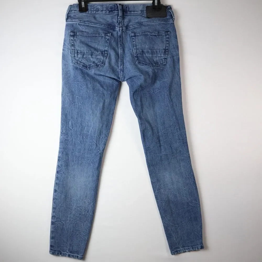 Pacsun Jeans Mens 30x28 Straight Leg Blue Denim Pants Zip Fly Button Los Angeles
